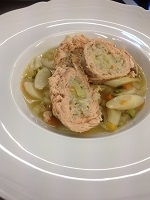 Salmone che rotola